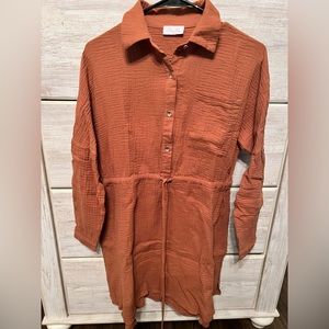 Pink Lily Button Down Dress